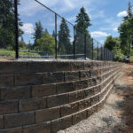 tennis court retaining wall